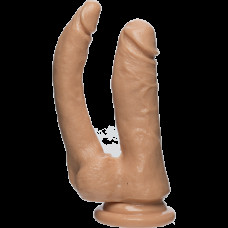 Подвійний фалоімітатор Doc Johnson The D - Double Dippin D FIRMSKYN для анально-вагінального сексу — Keks-Hub