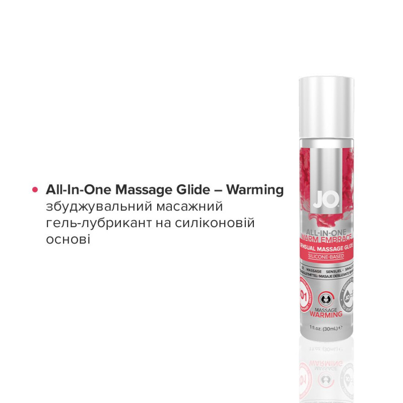 Відкрита упаковка набору JO Tri-Me Triple Pack Classics (3×30 мл), що показує три пляшечки лубрикантів: водний, силіконовий, смаковий.