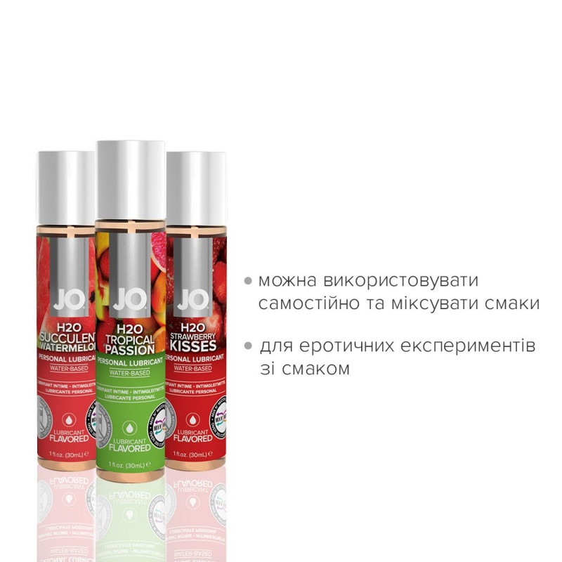 Набір оральних змазок JO Tri-Me Triple Pack Flavors – детальний вигляд упаковки