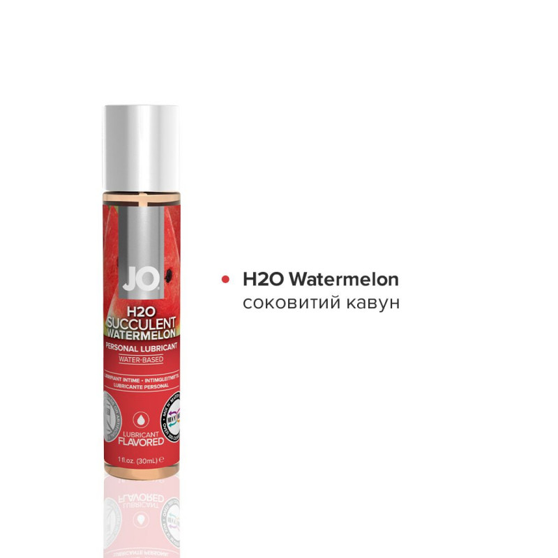 Набір оральних змазок JO Tri-Me Triple Pack Flavors – вид збоку на пляшечки