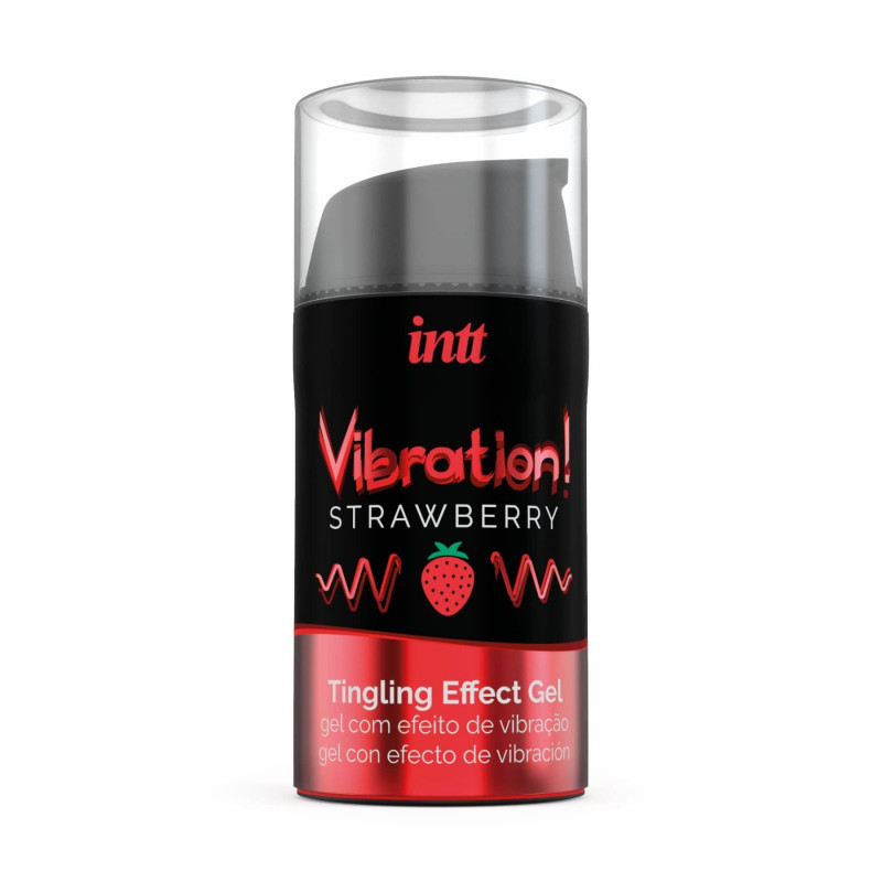Упаковка рідкого вібратора Intt Vibration Strawberry, 15 мл, збоку