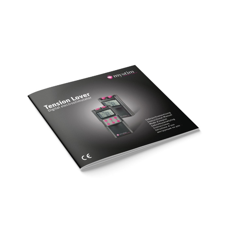 Електростимулятор Mystim Tension Lover, задній вигляд, де видно відсік для батарейок та серійний номер