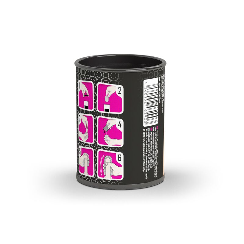 Упаковка мастурбатора-яйця Mystim MasturbaTIN Dotty Dora – елегантна коробка