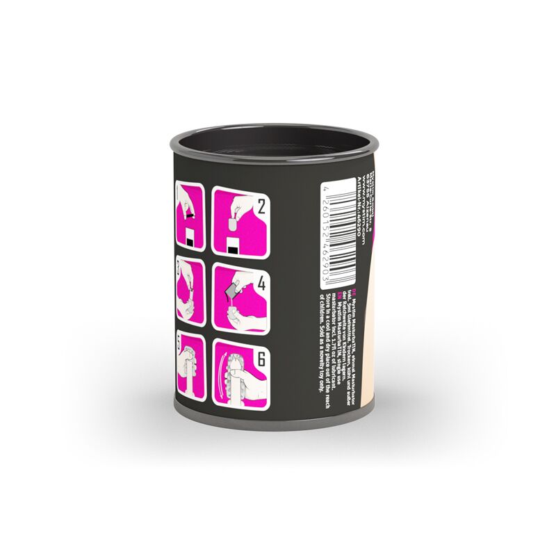 Мастурбатор-яйце Mystim MasturbaTIN Ribbed Rita - вигляд збоку, ергономічна форма