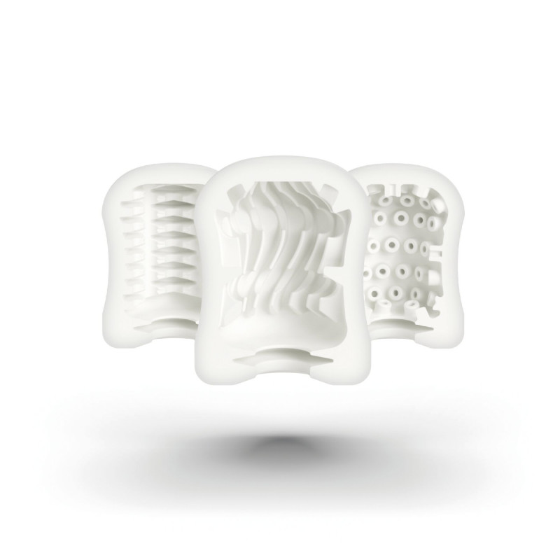 Упаковка мастурбатора-яйця Mystim MasturbaTIN Swirl Girl - стильний дизайн