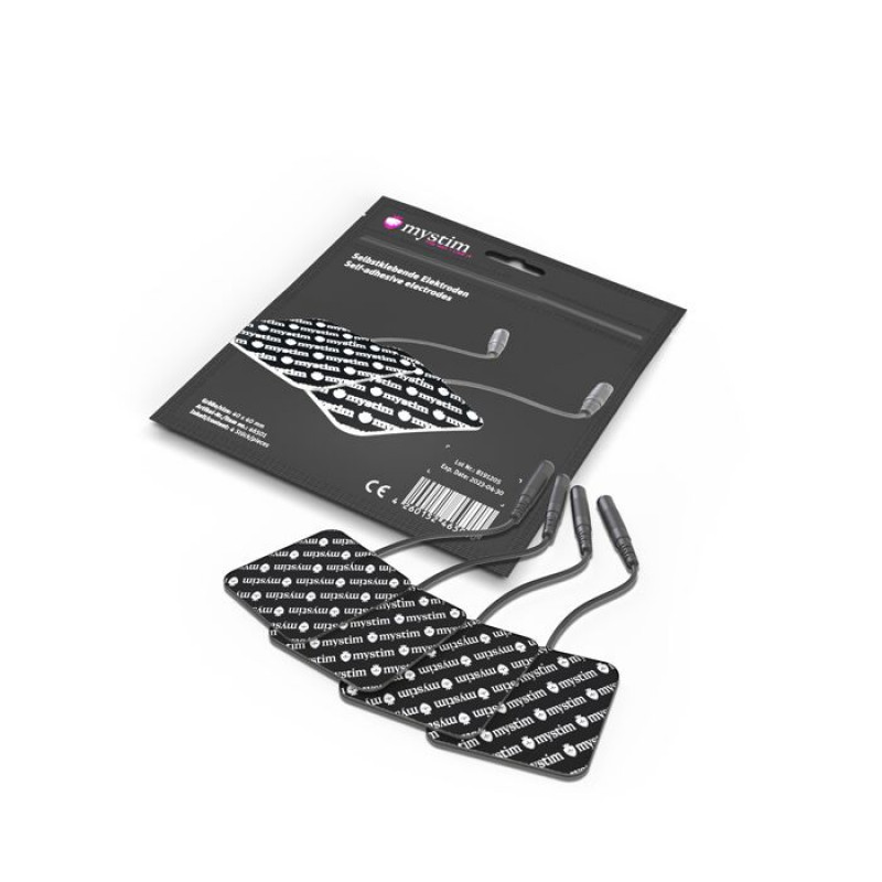 Текстура самоклейних електродів Mystim (4 шт) - високоякісний матеріал для кращої провідності