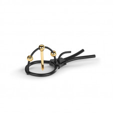 Утяжка пеніса Mystim Plunging Pete позолочена з двома кульками та коротким уретральним зондом — Keks-Hub