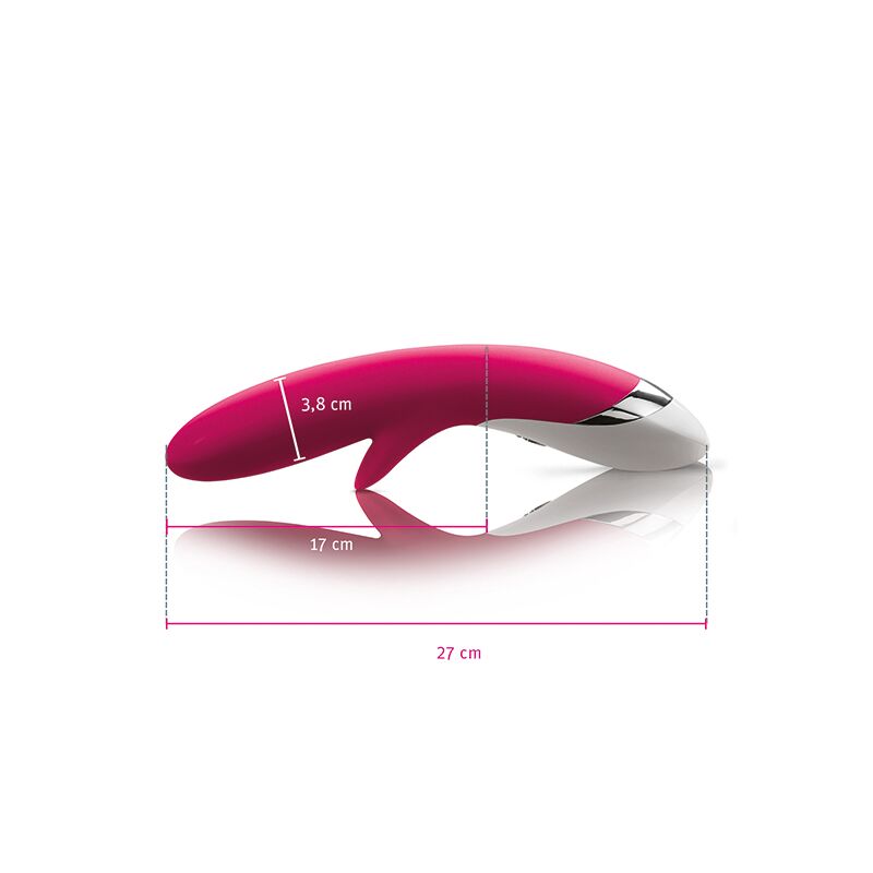 Вібратор-кролик Mystim Danny Divido Pink - вигляд збоку