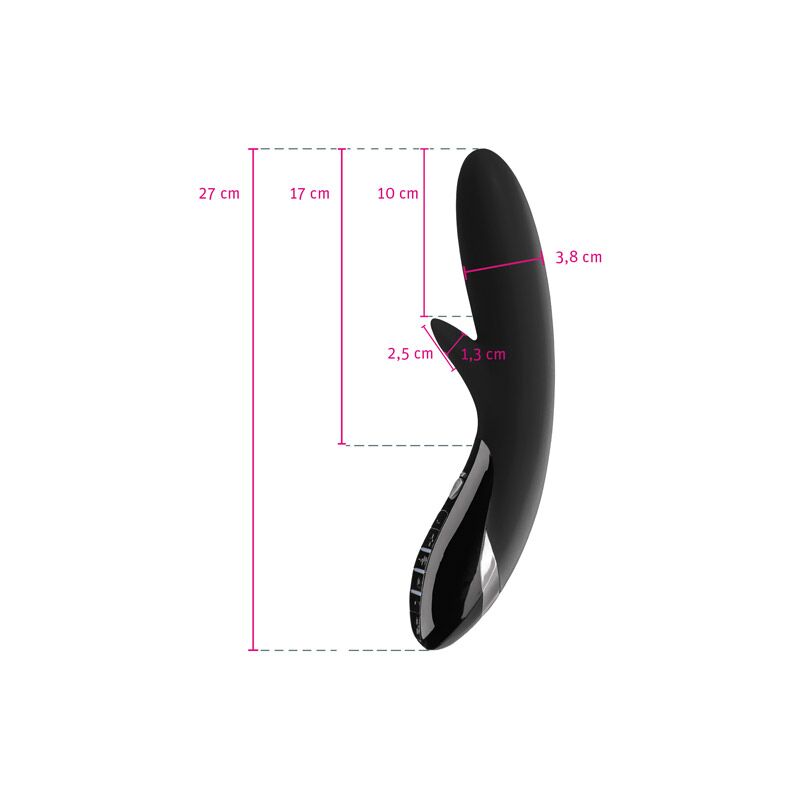 Вібратор-кролик Mystim Daring Danny eStim Black: деталі елементів керування та порту для зарядки