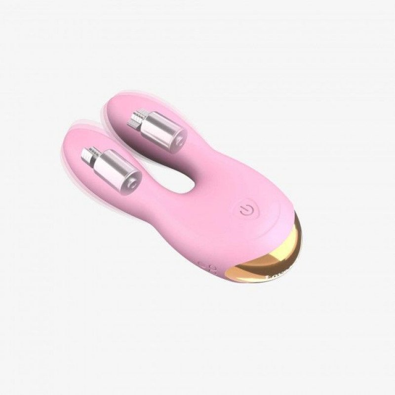 Вібратор-кролик Love To Love Hear Me Rose, вид збоку, рожевий