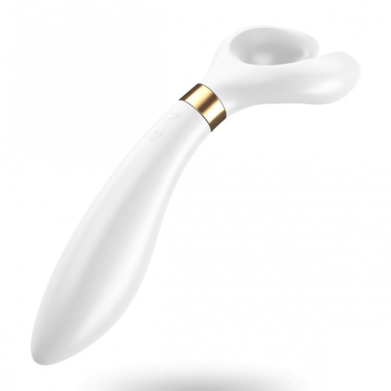 Вібратор для пар Satisfyer Endless Fun White у дії, вигляд з різних ракурсів
