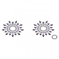 Пестіс з кристалів Petits Joujoux Gloria set of 2 - Black/Purple, прикраса на груди