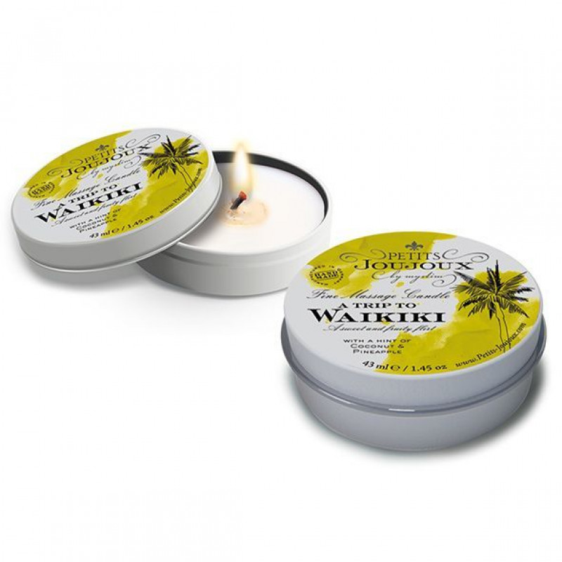 Упаковка масажної свічки Petits Joujoux Waikiki Beach Coconut and Pineapple