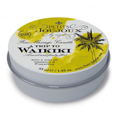 Масажна свічка Petits Joujoux Waikiki Beach Coconut and Pineapple 43 мл з афродизіаками