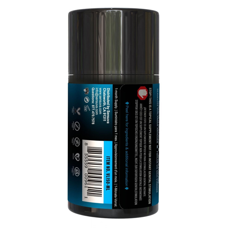 Текстура крему для підвищення лібідо Sensuva ON Sex Drive for Him: демонстрація консистенції для легкого нанесення