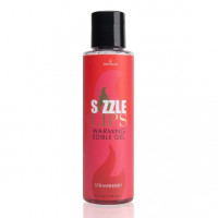 Согревающий массажный гель Sensuva Sizzle Lips Strawberry 125 мл, без сахара, съедобный