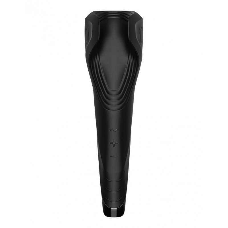 Мастурбатор Satisfyer Men Wand, детальний вигляд збоку, що демонструє ергономічну форму та текстуровану поверхню