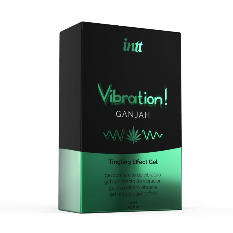 Упаковка рідкого вібратора Intt Vibration Ganjah (15 мл) - детальний вигляд