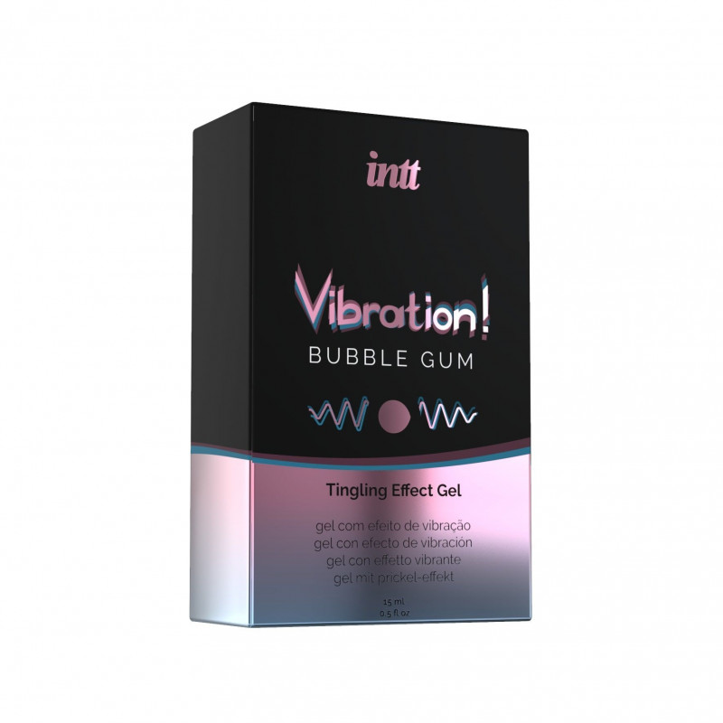 Рідкий вібратор Intt Vibration Bubble Gum 15 мл - упаковка, привабливий дизайн