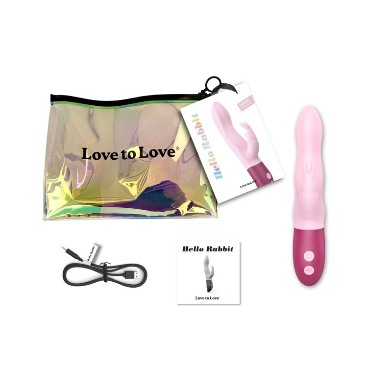 Вібратор-кролик Love To Love Hello Rabbit Rose, вид зверху, демонстрація форми для точки G