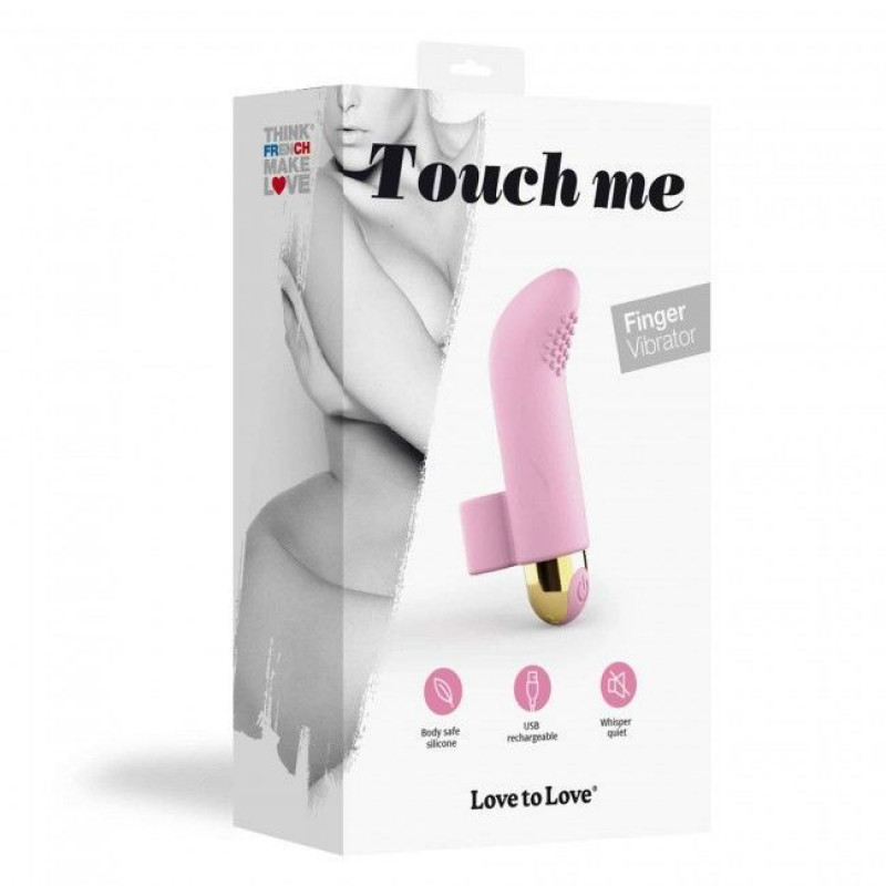 Вібратор на палець Love To Love TOUCH ME ROSE в руці, компактний розмір