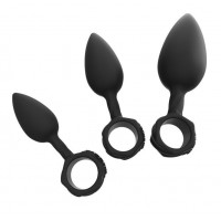 Набор силиконовых анальных пробок Bathmate Anal Training Plugs, диаметр 2,5см - 3,1см - 3,8см