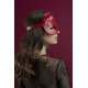 Маска кішечки Feral Feelings Catwoman Mask, червона шкіра, вид збоку