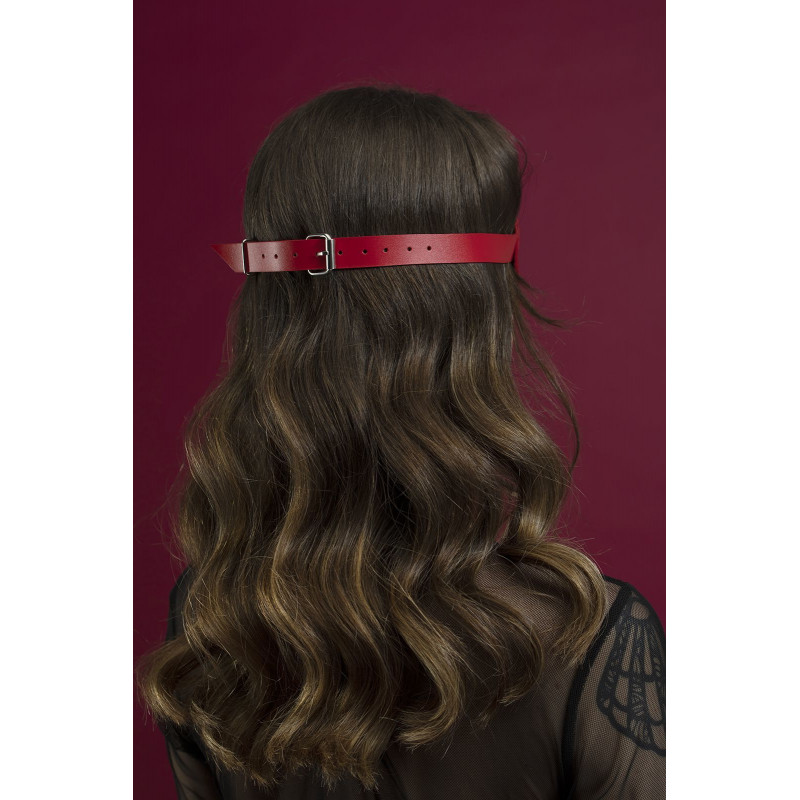 Упаковка червоної маски для очей Feral Feelings Blindfold Mask, натуральна шкіра