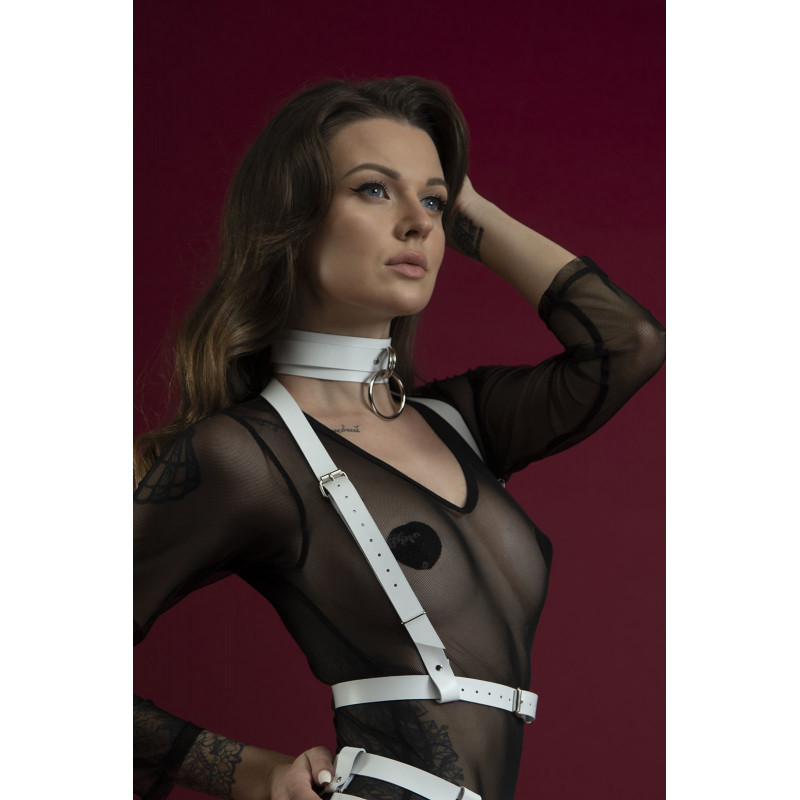 Портупея Feral Feelings Harness Top збоку, вигляд натуральної шкіри