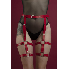 Гартери Feral Feelings Garter натуральна шкіра червоний — Keks-Hub