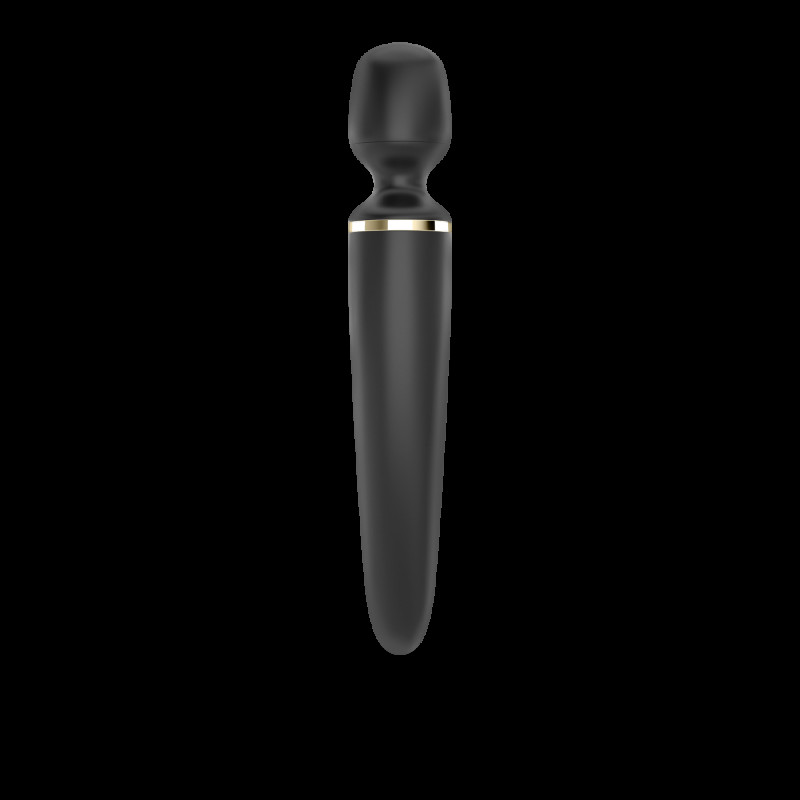 Упаковка вібромасажера Satisfyer Wand-er Woman Black/Gold XXL, елегантний дизайн