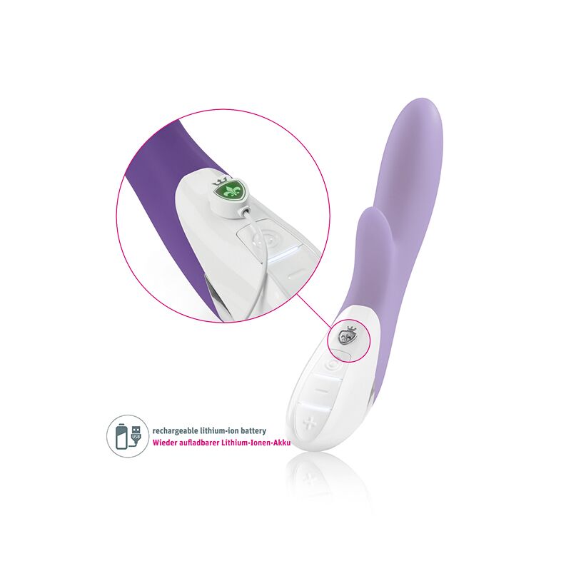 Насадка вібратора-кролика Mystim Danny Divido Purple, детальна текстура