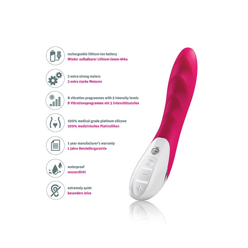 Вібратор Mystim Sassy Simon Pink, керування та кнопки