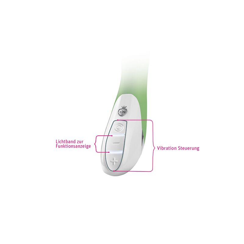 Два мотори вібратора Mystim Sassy Simon Green: розташованість та розмір