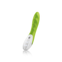 Вібратор Mystim Sassy Simon Green з двома моторами та стимулюючим рельєфом