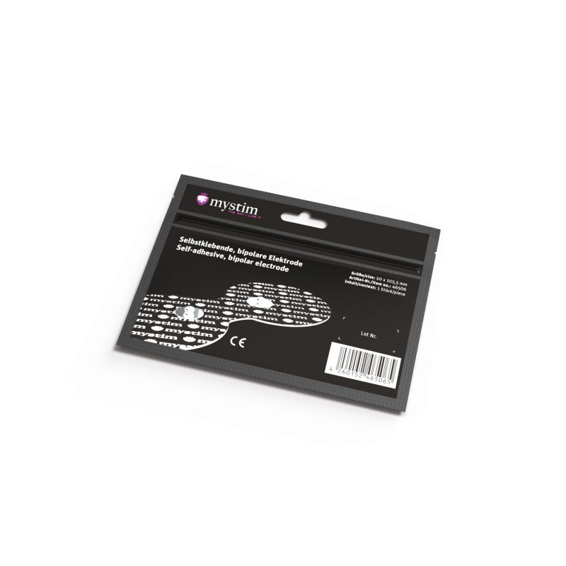 Упаковка самоклеючих електродів Mystim для електростимуляції, з чітким брендуванням