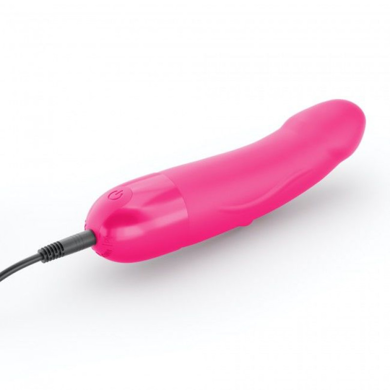 Вібратор Dorcel Real Vibration S Magenta 2.0, демонстрація текстури силікону, приємний на дотик