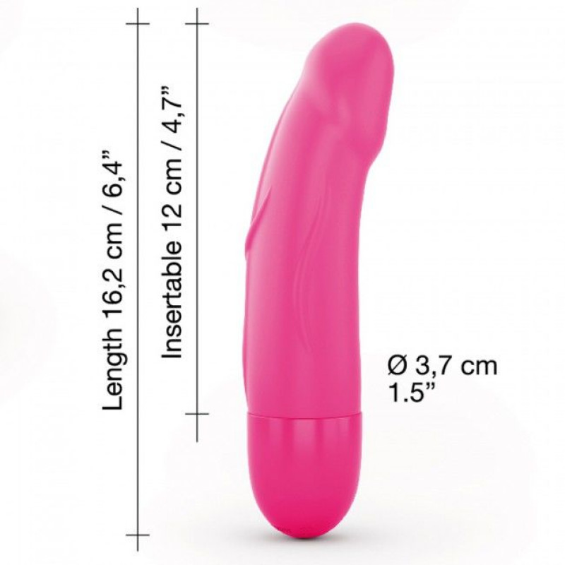 Вібратор Dorcel Real Vibration S Magenta 2.0, демонстрація кнопки живлення та порту зарядки, зручність використання