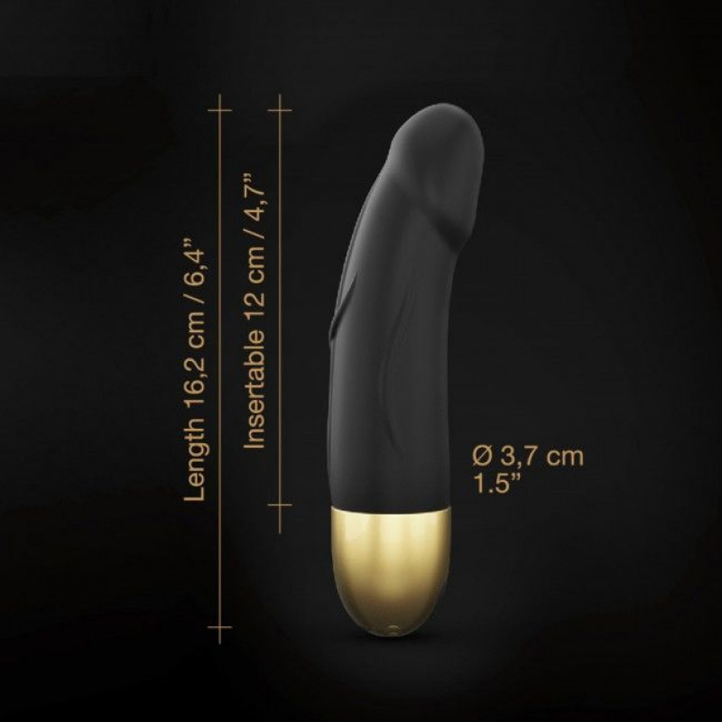 Вібратор Dorcel Real Vibration S Gold 2.0 в зібраному вигляді, готовий до використання