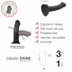 Текстура одношарового силікону насадки Strap-On-Me Mono Density Dildo Violet M