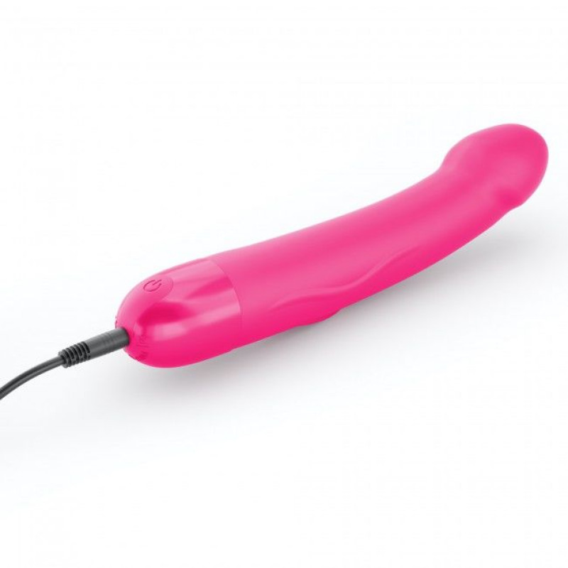 Вібратор Dorcel Real Vibration M Magenta 2.0 - детальний вигляд збоку, гладка текстура силікону, ергономічна форма