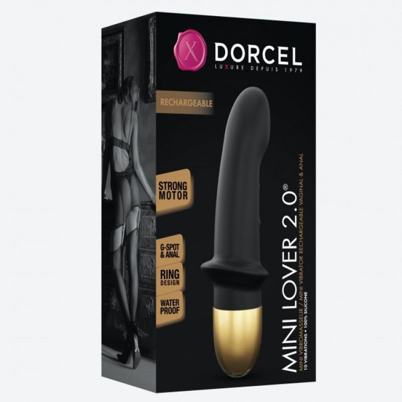 Текстура силікону вібратора Dorcel Mini Lover Black 2.0, гладка та приємна на дотик