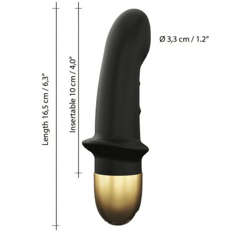 Кнопки керування та порт зарядки вібратора Dorcel Mini Lover Black 2.0