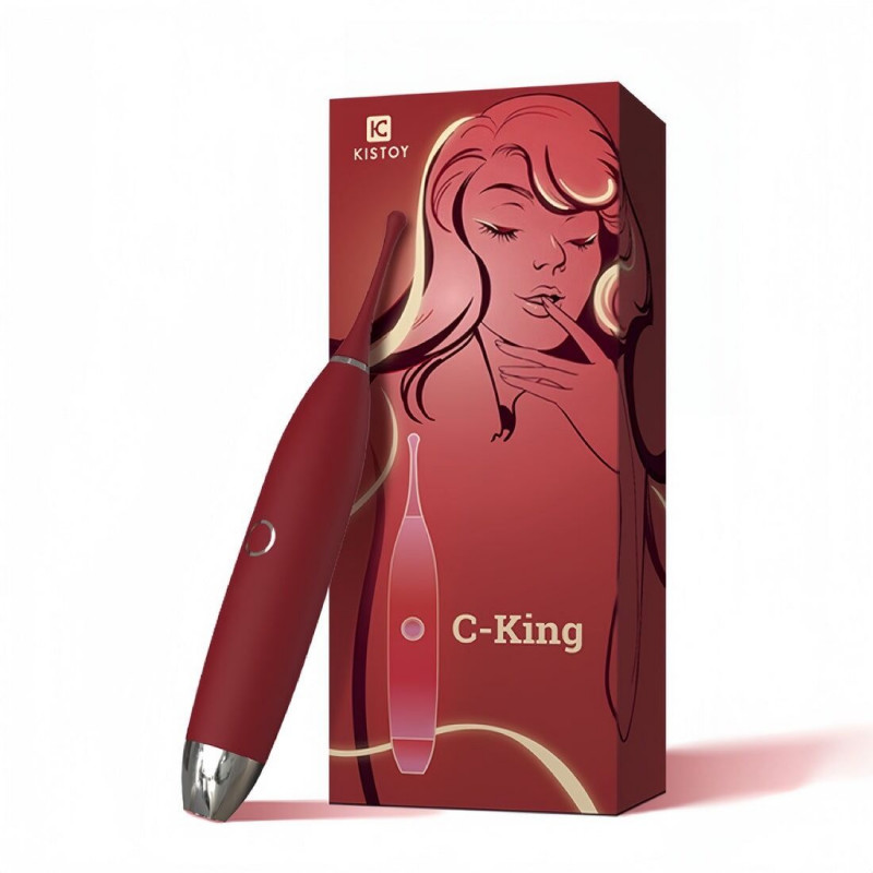 Кліторальний вібратор KISSTOY C-King Red, у всій красі, червоний