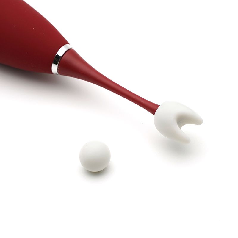 Текстура силікону кліторального вібратора KISSTOY C-King Red, червоний, деталі