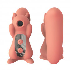 Вакуумний стимулятор KISSTOY Miss UU Orange з вібрацією 2-в-1