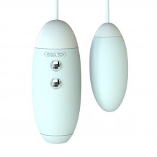 Вакуумний стимулятор з віброяйцем KISSTOY Miss VV Cyan 2-в-1
