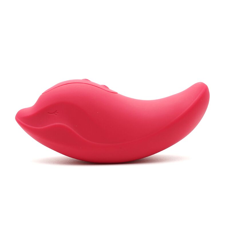 Вібратор KISSTOY Heidi Red збоку, демонструючи ергономічну форму