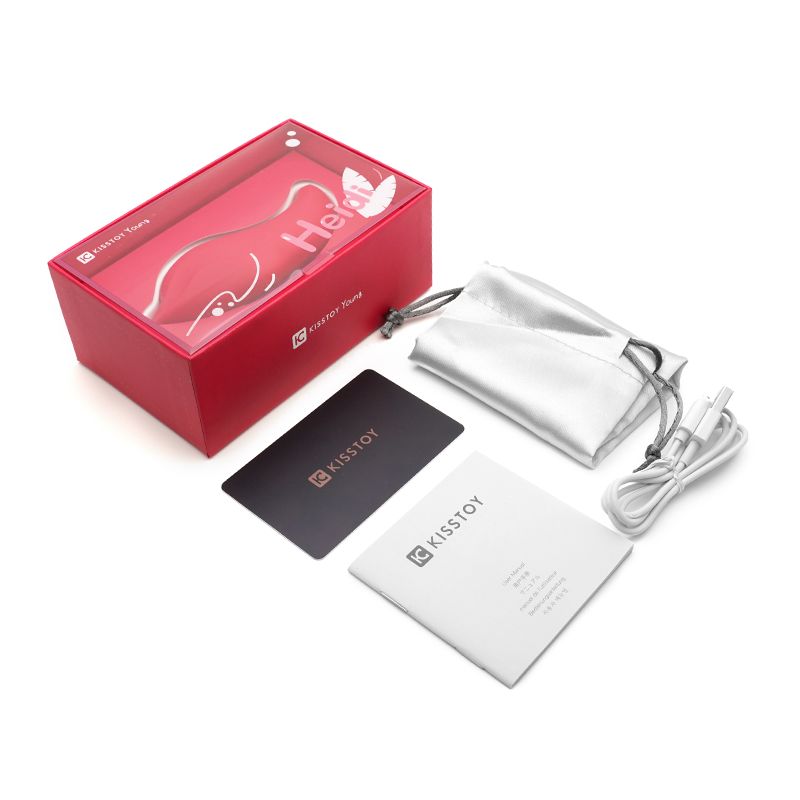 Повна комплектація вібратора KISSTOY Heidi Red, включаючи зарядний пристрій