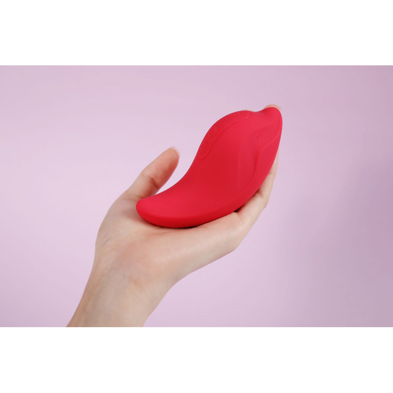 Вібратор KISSTOY Heidi Red з елементами, що забезпечують стимуляцію